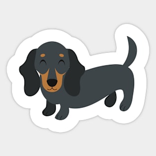 Black Dog Long Body Sticker